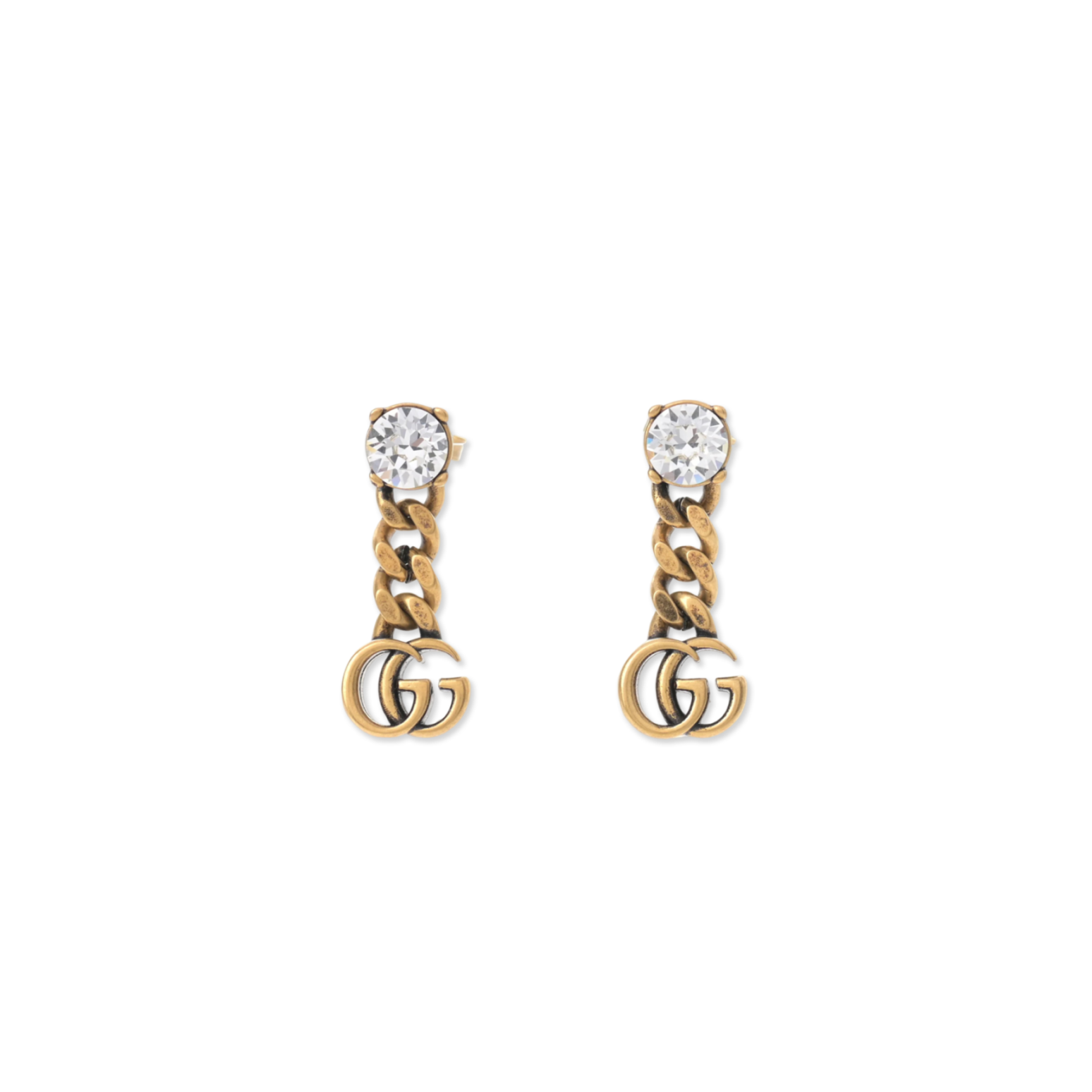 Gvc*1 crystal double g earrings 645683